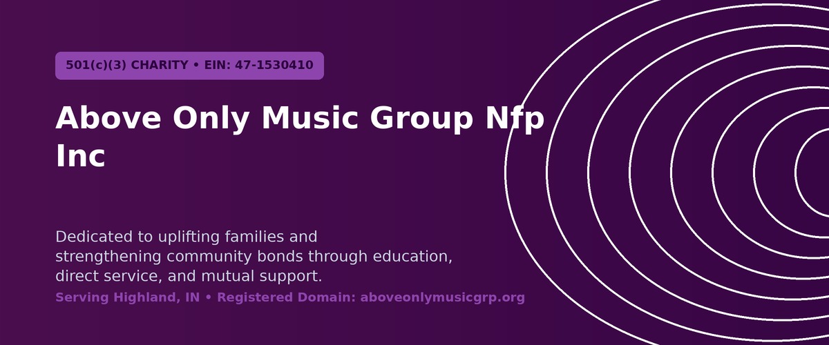 Above Only Music Group Nfp Inc Organization Banner